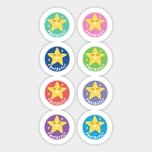 Fantastic star Reward for students Pack of 8 Sticker